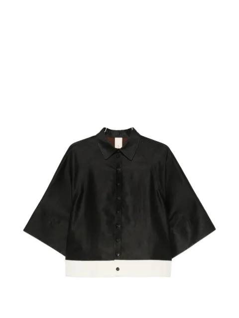 SOH contrast-hem shirt