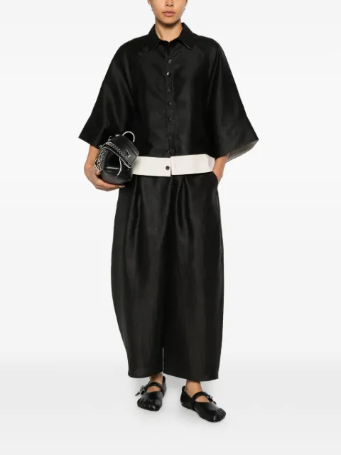 SOH contrast-hem shirt