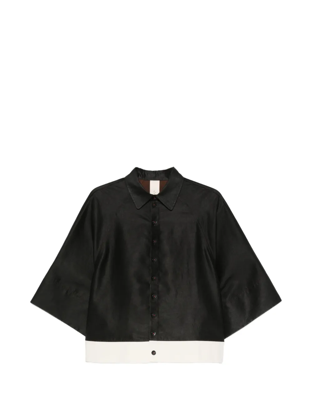 SOH contrast-hem shirt - Nero
