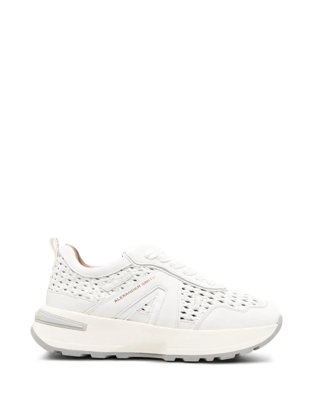 Alexander Smith Liverpool perforated leather sneakers - Bianco