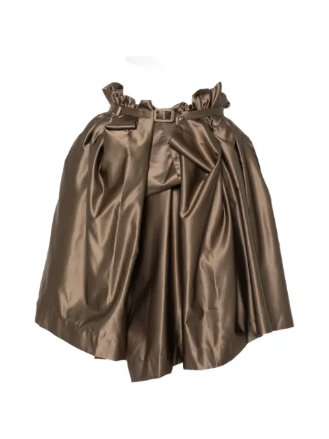 August Barron belted paperbag-waist mini skirt