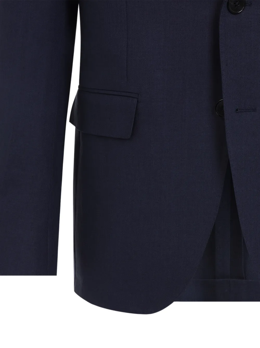 Zegna Linnen blazer met klepzak Blauw