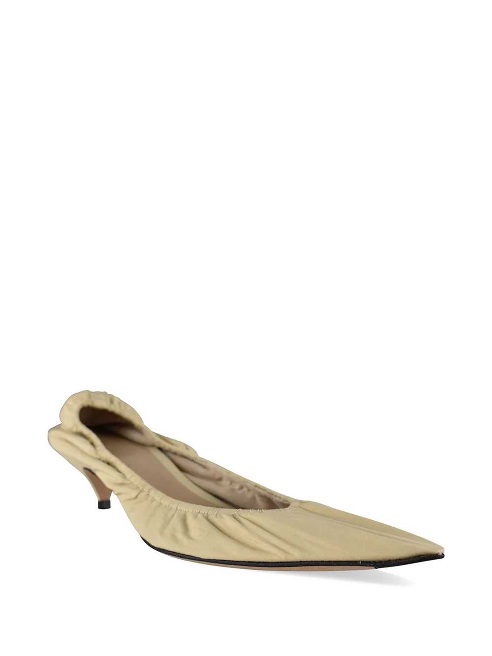 The Row Liisa elongated almond-toe mules Beige
