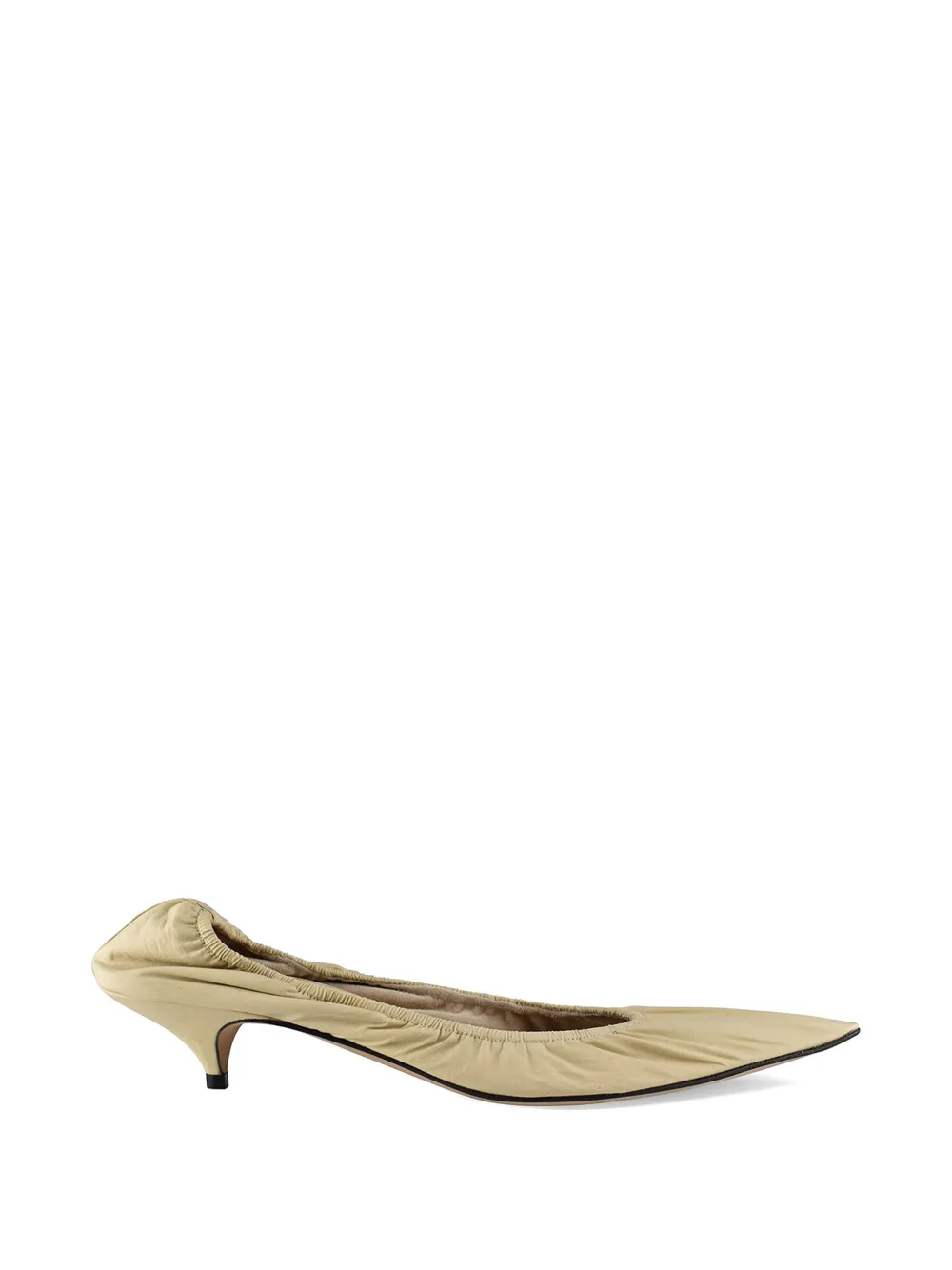 The Row Liisa elongated almond-toe mules - Neutrals