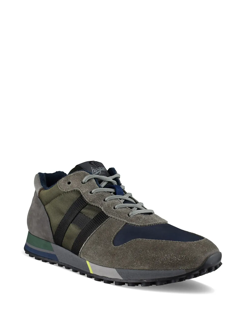 Hogan H383 suède sneakers met logo Grijs