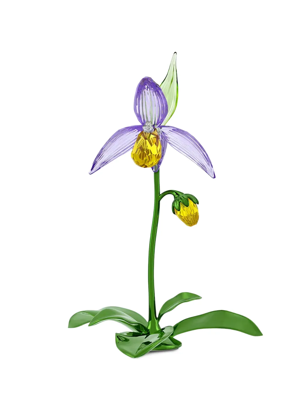 Swarovski Florere Lady Slipper orchid home decor - Grün