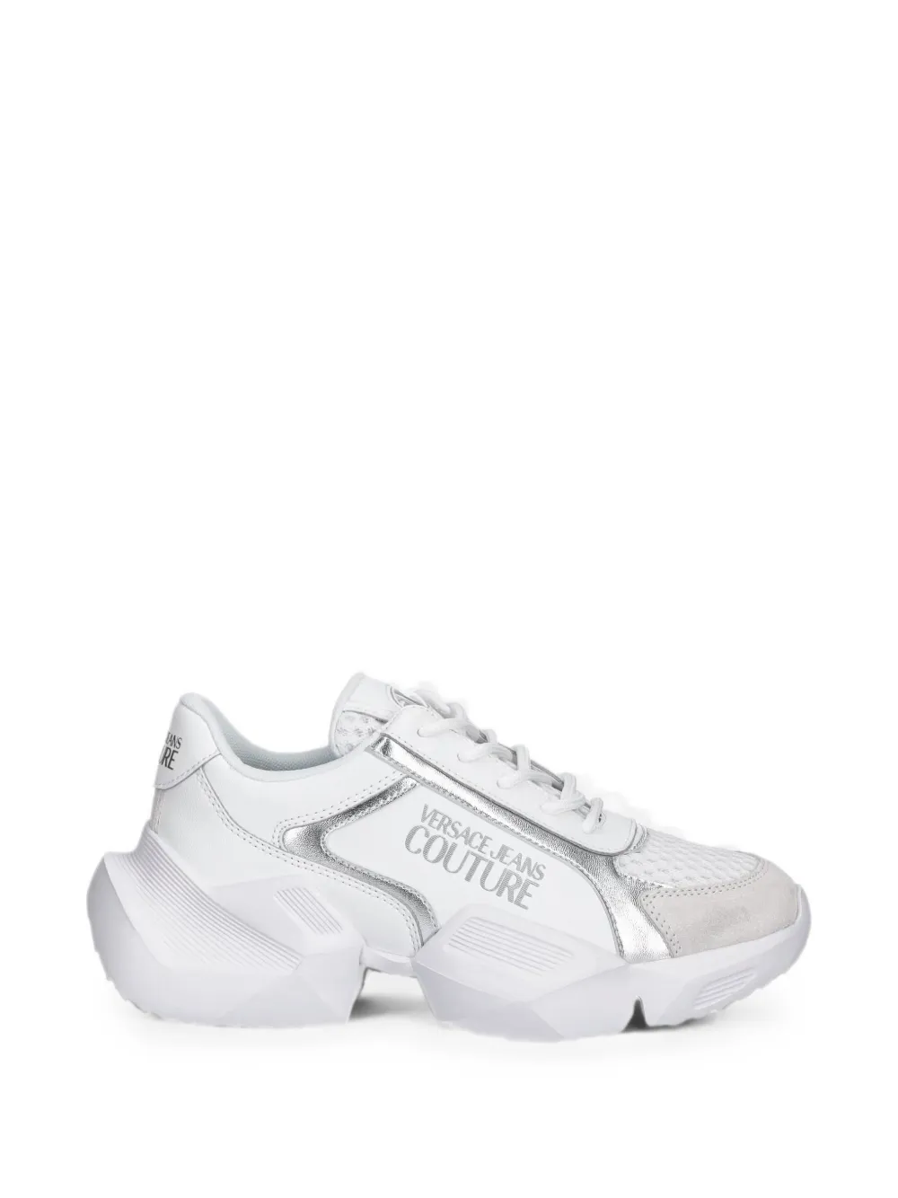 Versace Jeans Couture logo-print panelled sneakers - Weiß