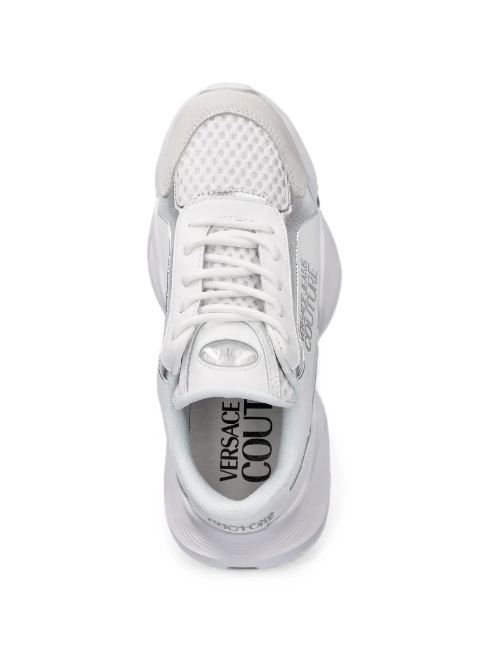 Versace Jeans Couture logo-print panelled sneakers Wit