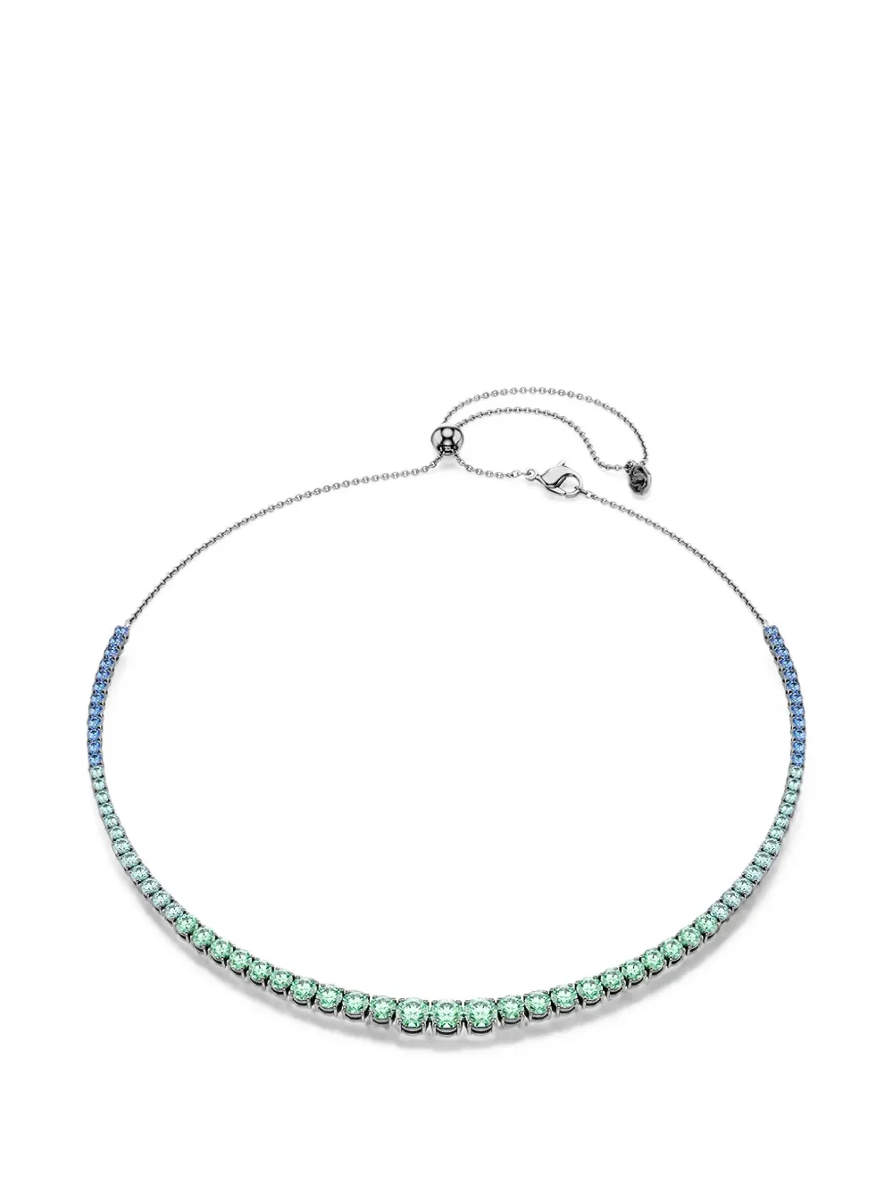 Swarovski Matrix crystal-embellished adjustable necklace - Argento