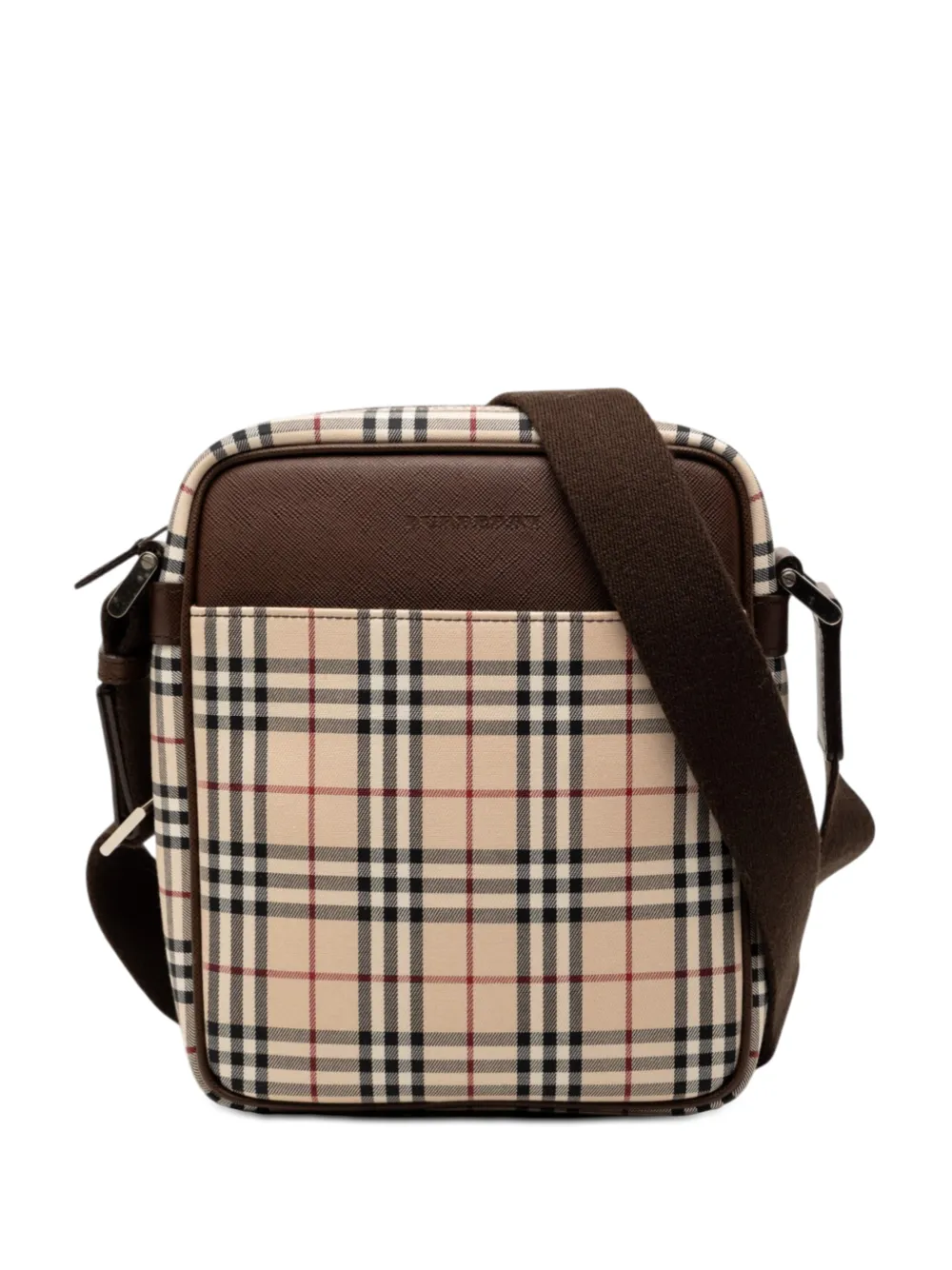 Burberry Pre-Owned 2000-2017 House Check Canvas crossbody bag - Braun