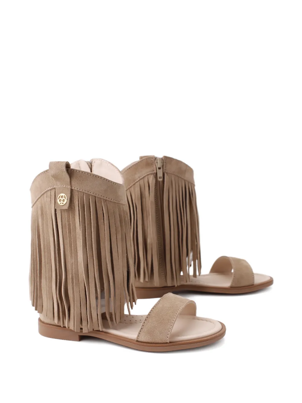 Florens fringe-detail open-toe sandals Beige