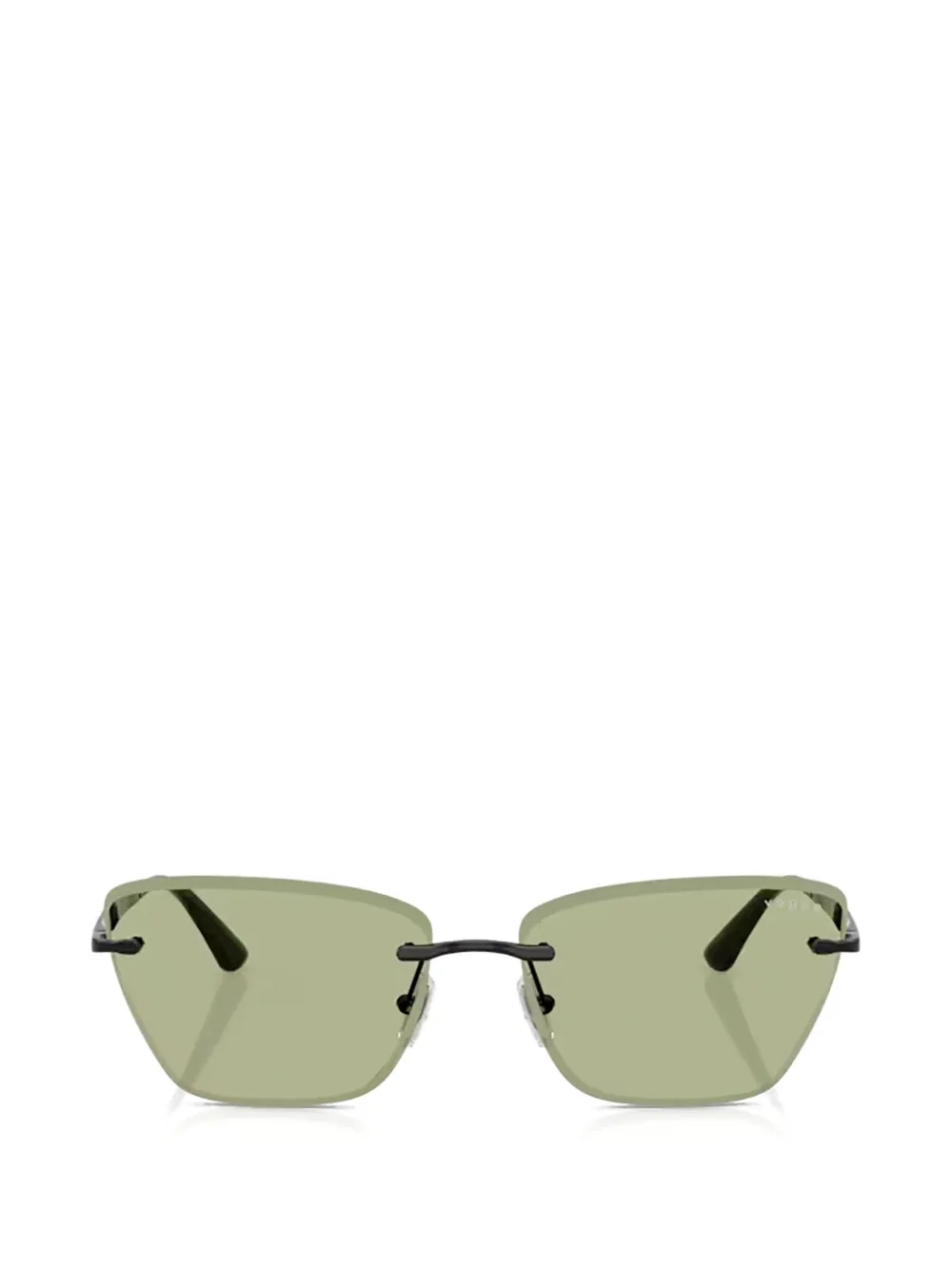 Vogue Eyewear 无框长方形框太阳眼镜 In Black