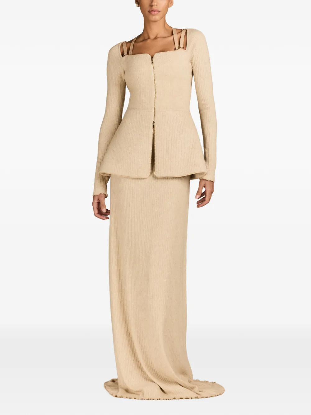 MARK-OFF Beverly long dress - Toni neutri