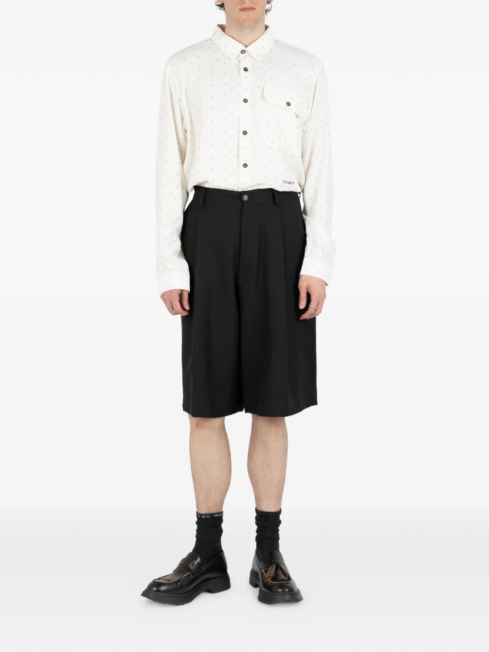 Société Anonyme Andrew geplooide shorts Zwart