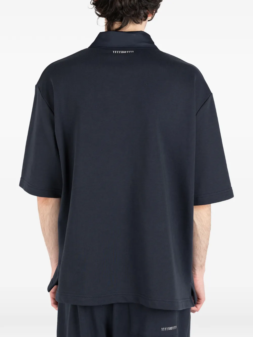 Société Anonyme Polo 92 poloshirt met opgestikte zak en korte mouwen Blauw