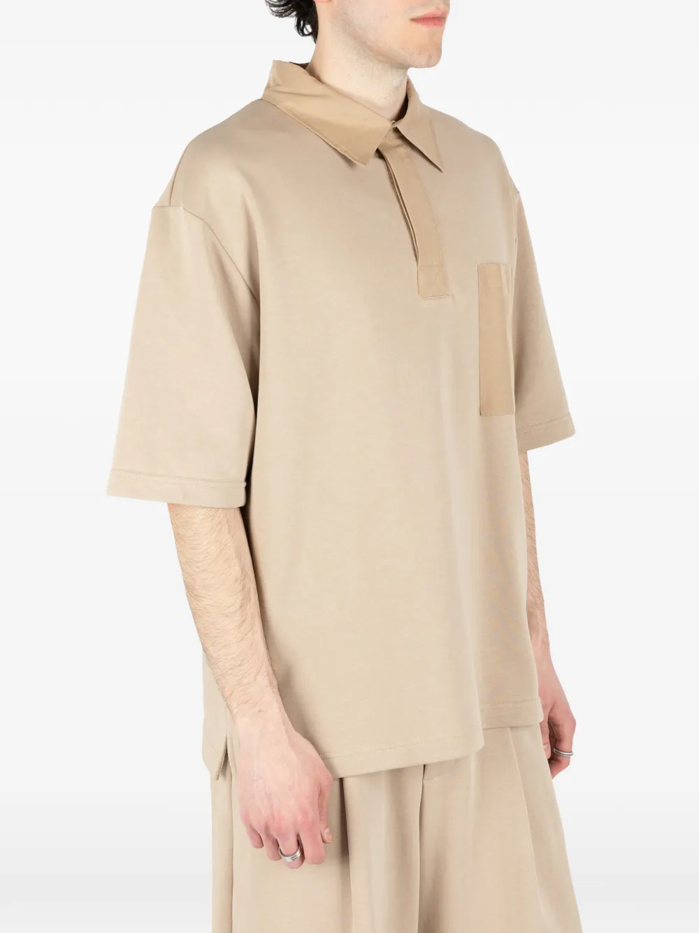 Société Anonyme Polo 92 poloshirt met opgestikte zak Beige