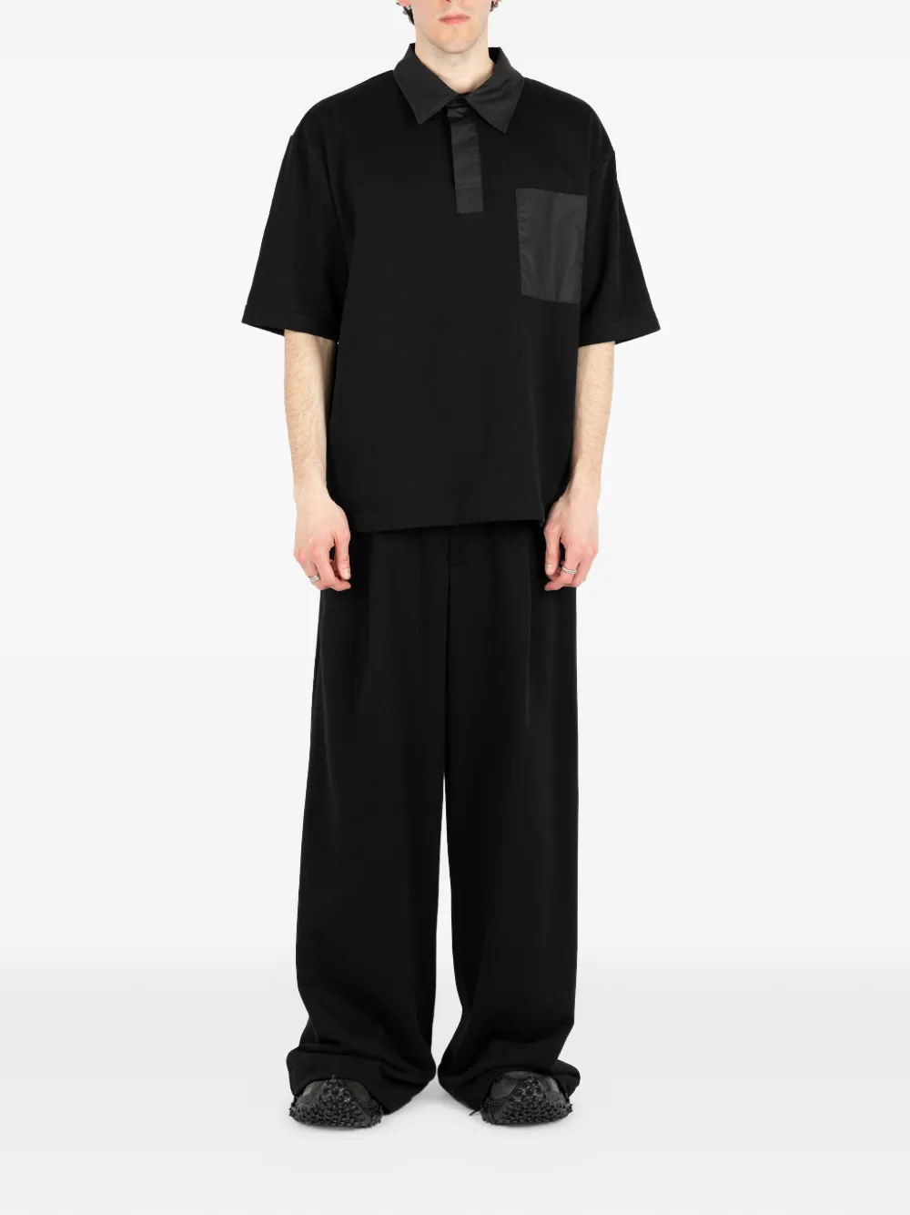 Société Anonyme Polo 92 katoenen poloshirt met opgestikte zak Zwart