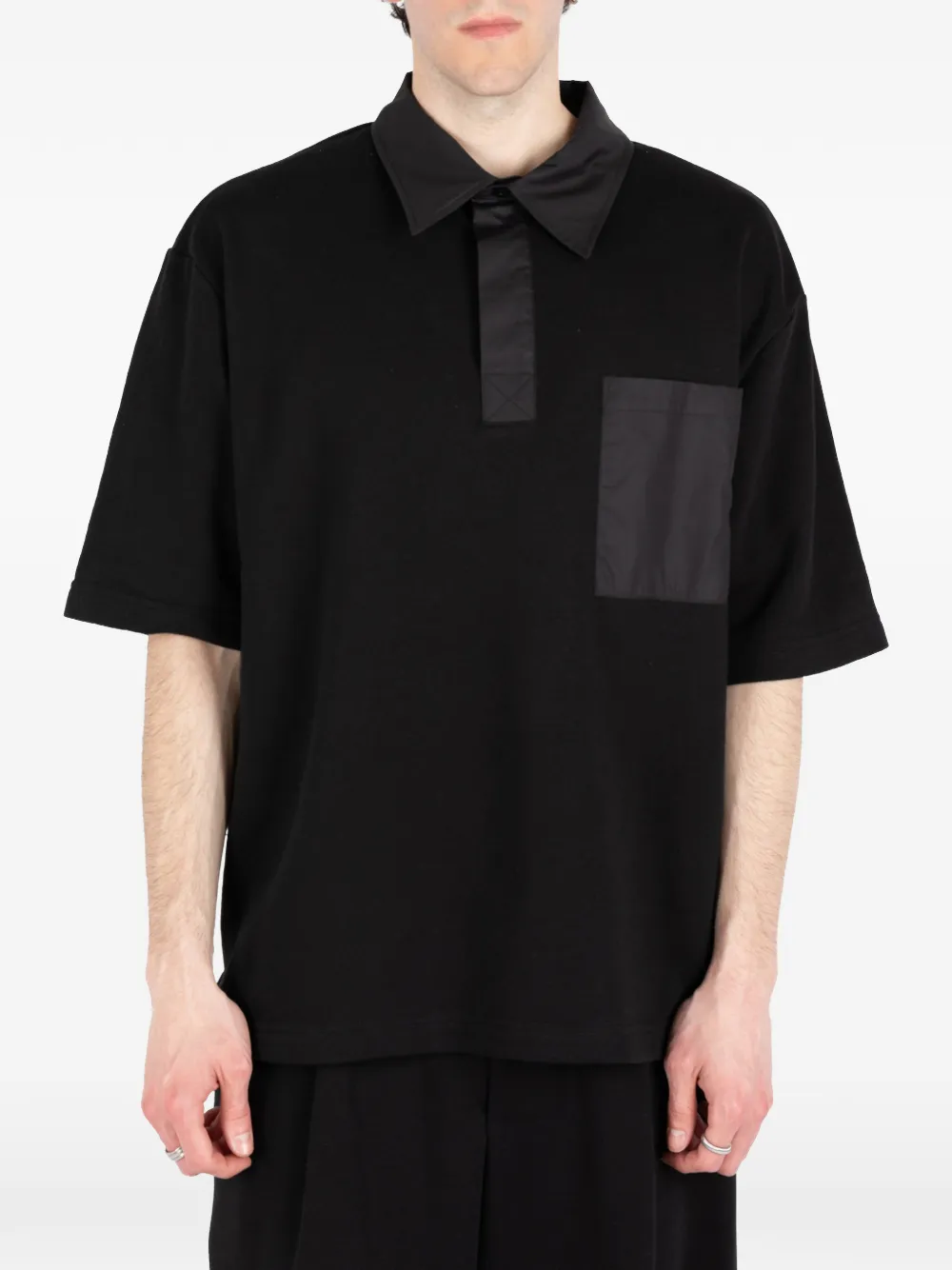 Société Anonyme Polo 92 patch-pocket cotton polo shirt - Nero