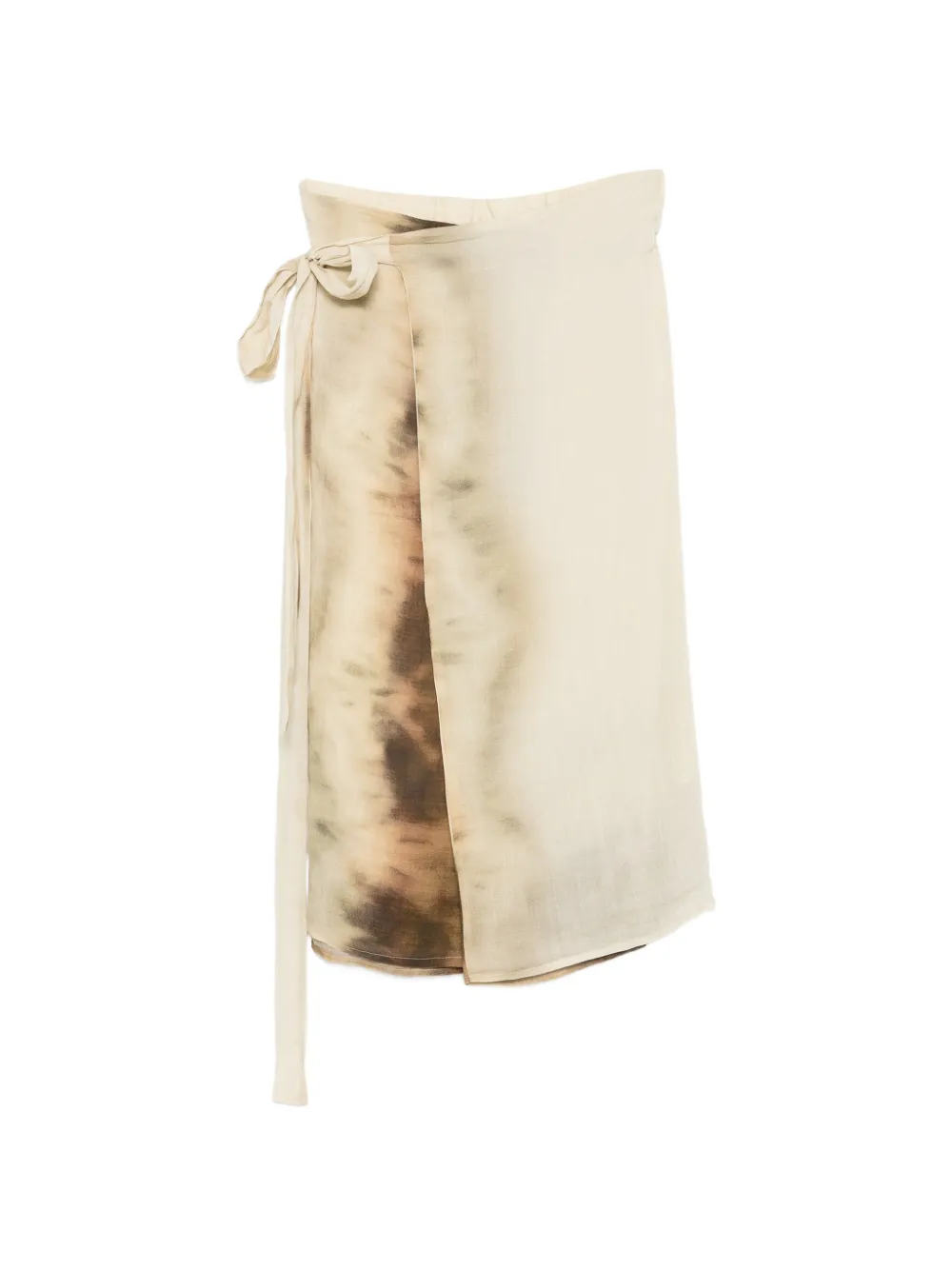 COLLECTION PRIVEE? Argis tie-dye wrap midi skirt - Toni neutri