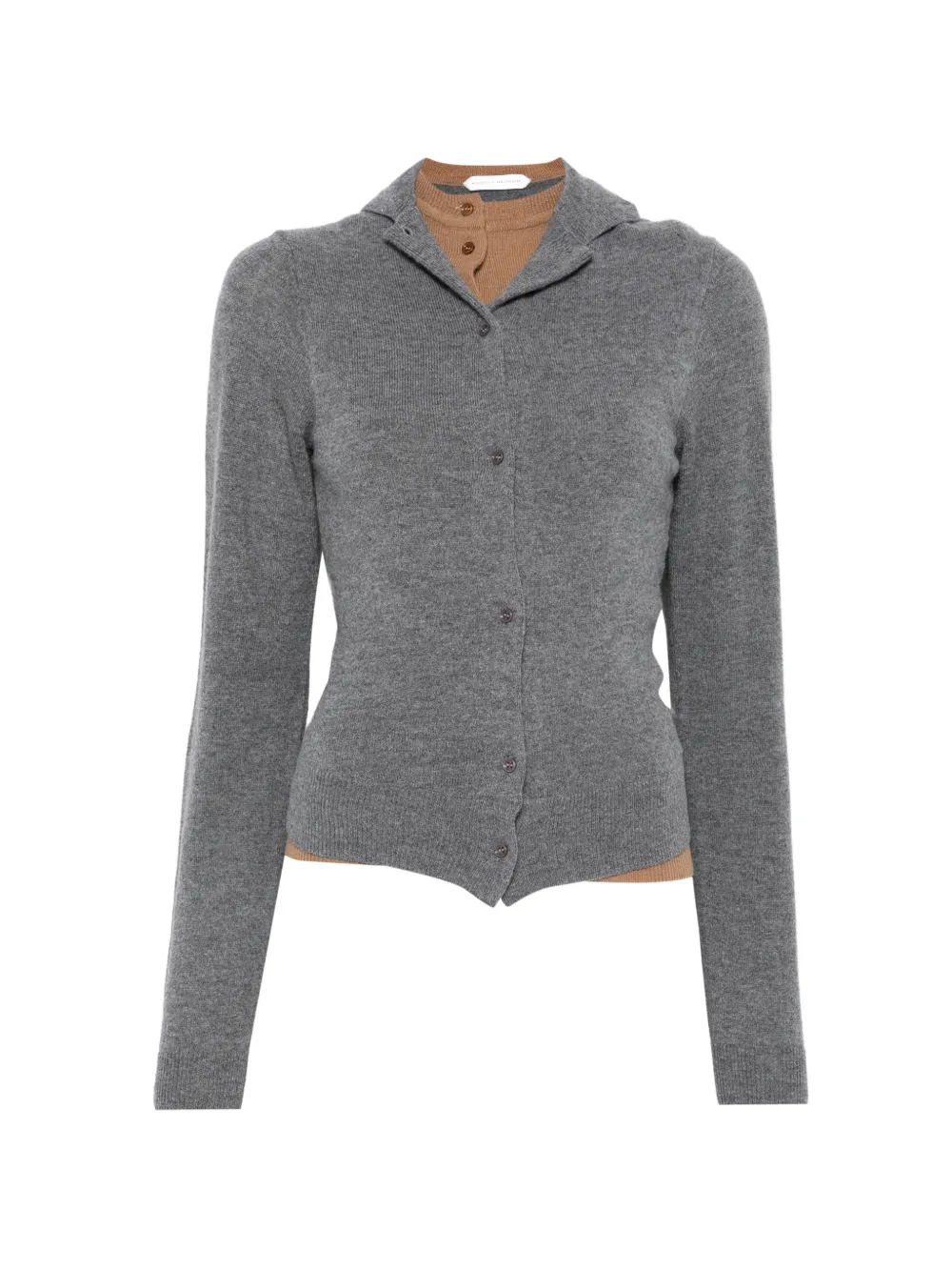 August Barron layered-design buttoned cardigan - Grigio