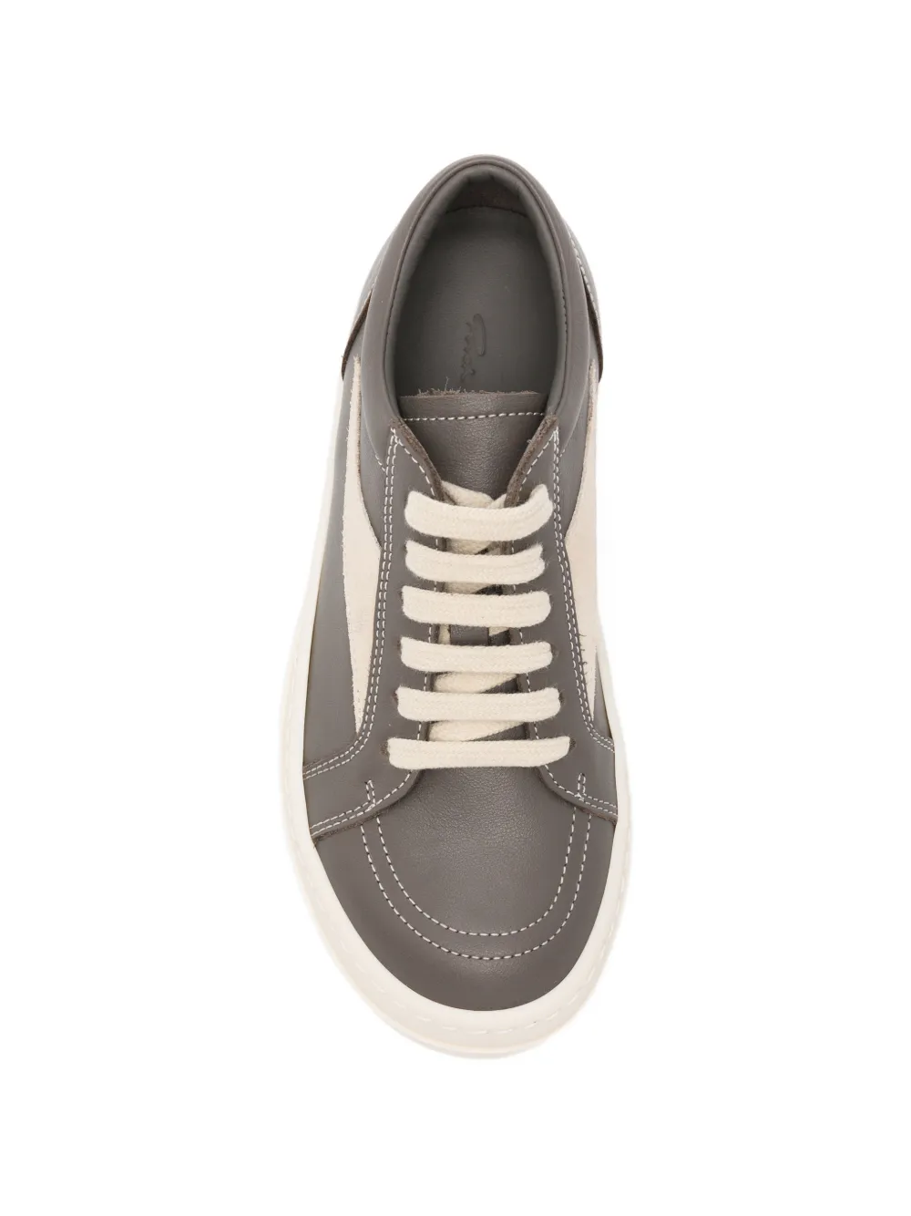 Rick Owens Kids leather contrast-panel sneakers Bruin