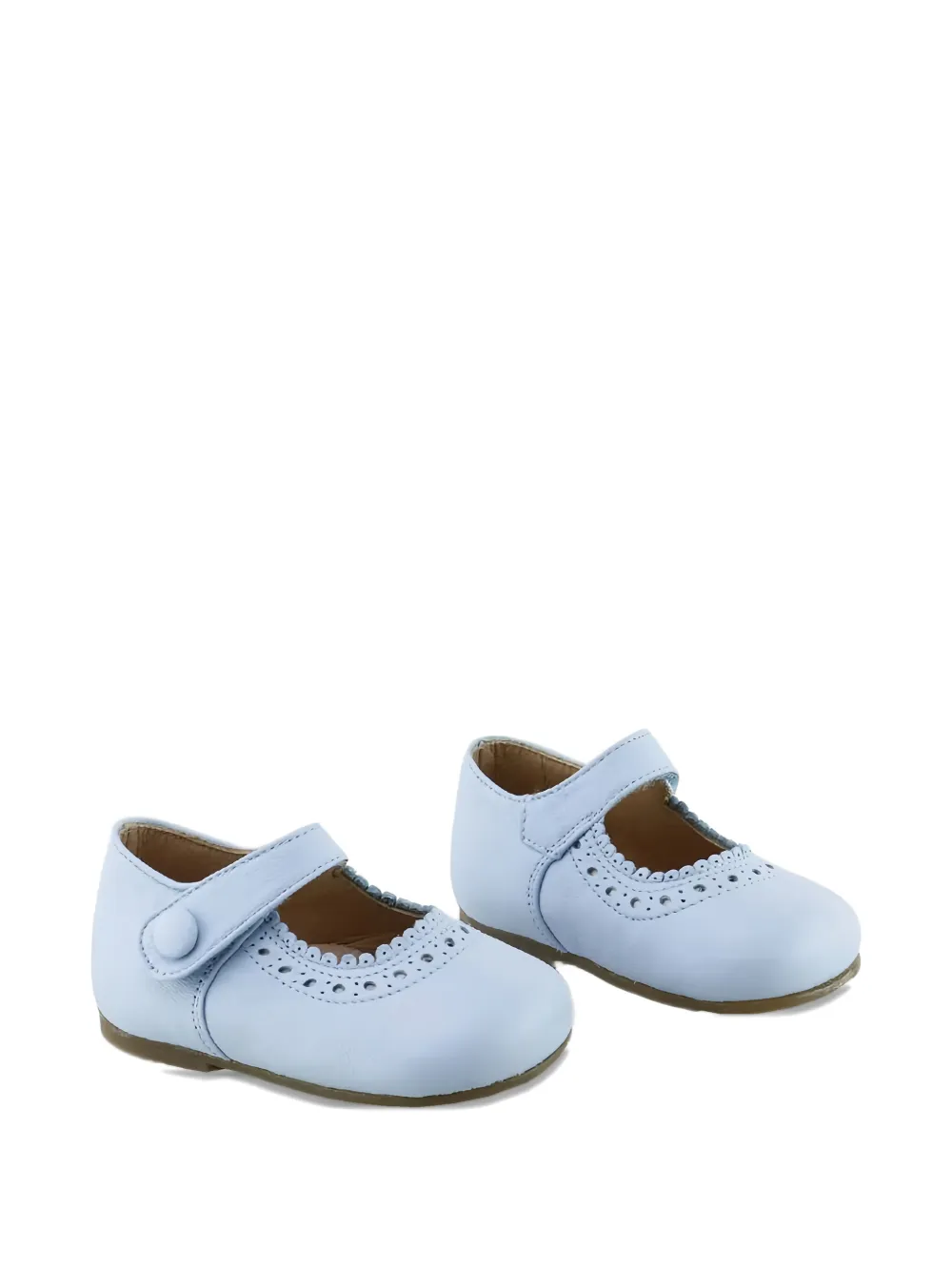 Eli1957 perforated-details leather ballerinas - Blu