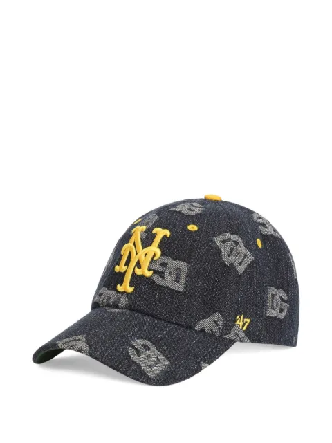 Dolce & Gabbana gorra de béisbol en logo de mezclilla de New York Mets en colaboración con ’47