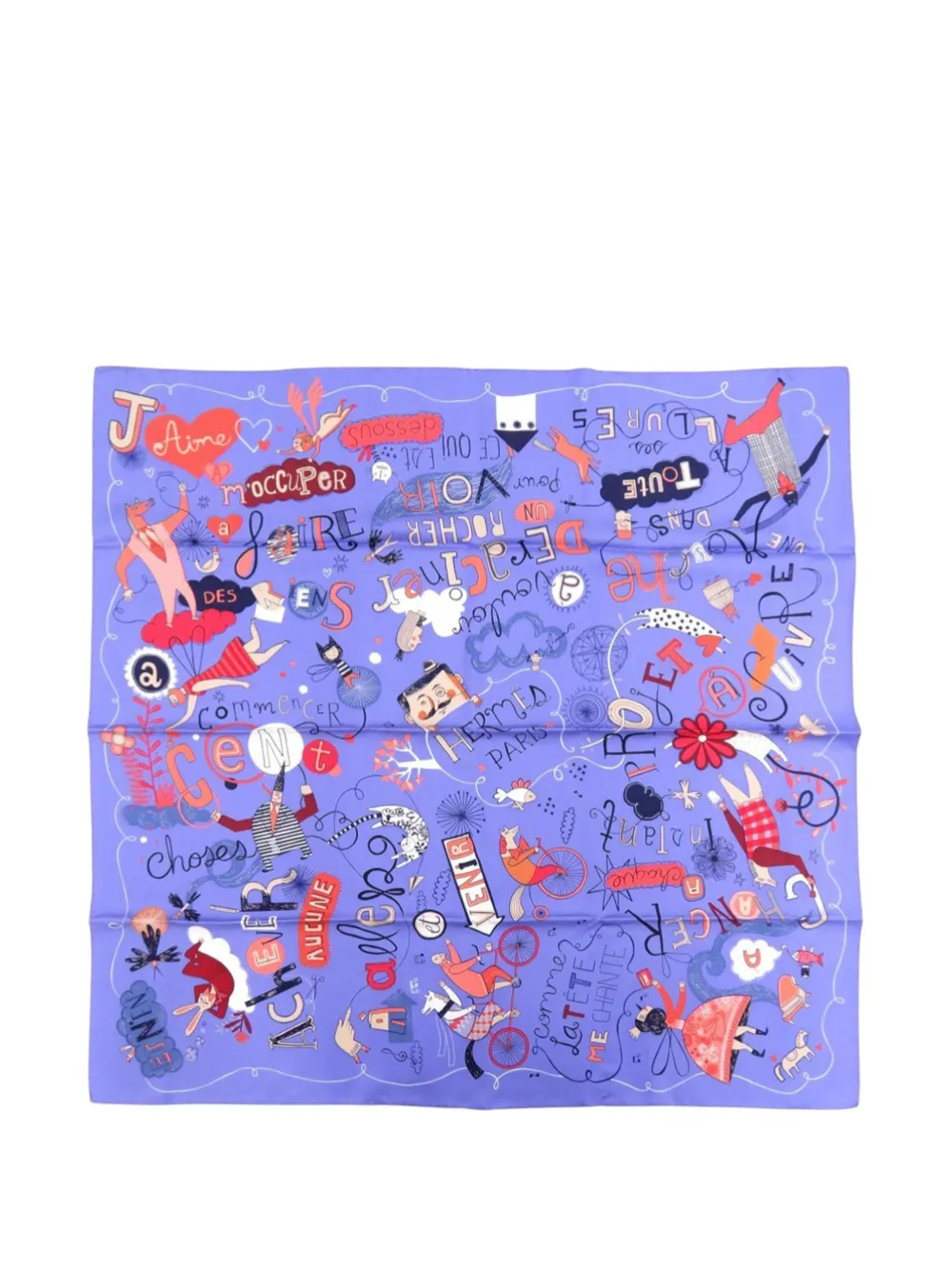 Hermès Pre-Owned 2000-2026 Les Confessions Silk Scarf 90 scarves - Viola