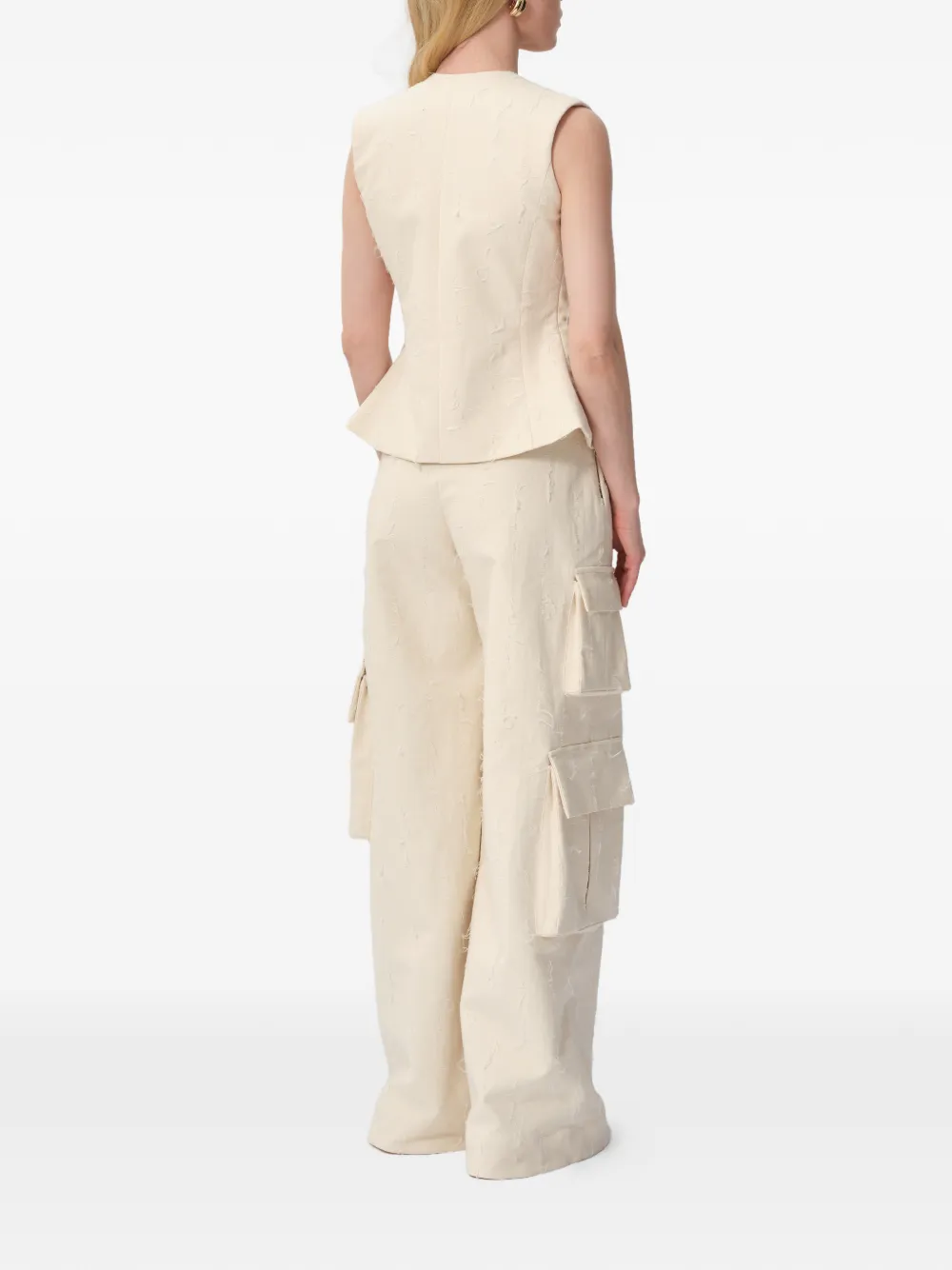 CONCEPTO Stone mouwloze spencer Beige