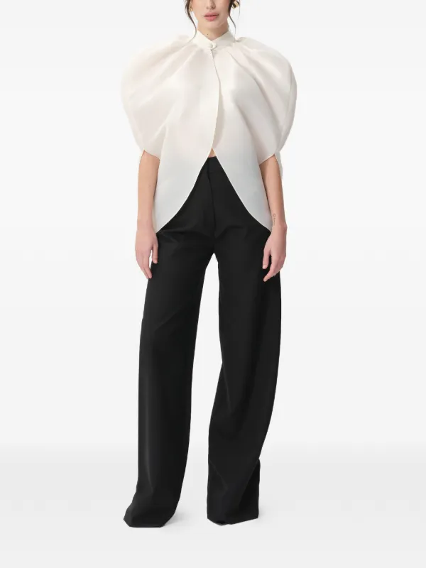 CONCEPTO Sage Cape Blouse | White | FARFETCH