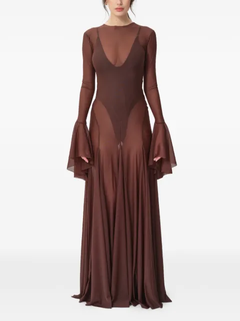 CONCEPTO Sienna flared-sleeve maxi dress