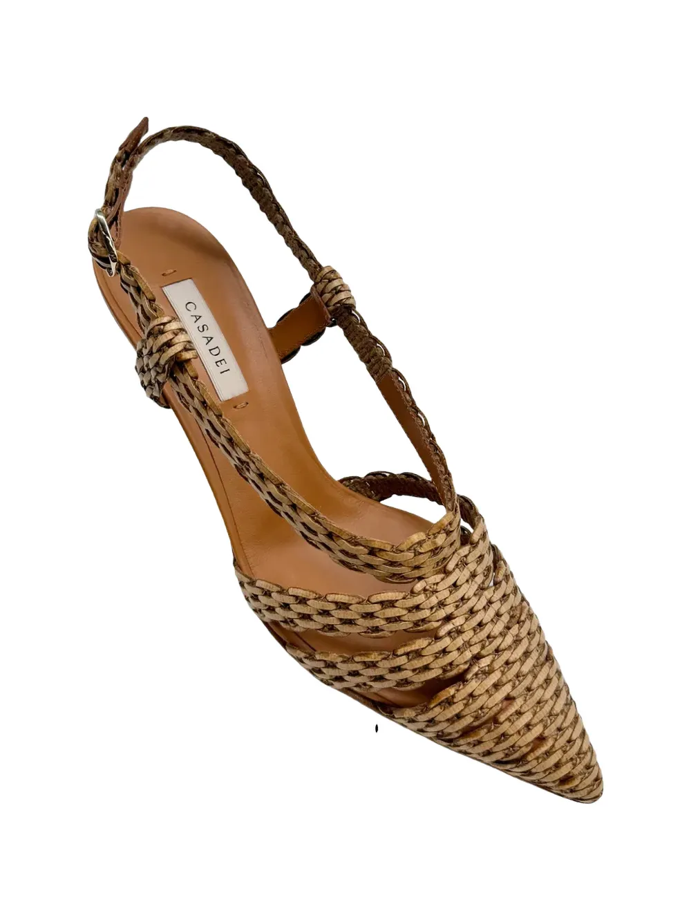 Casadei Julia Avenida woven sandals Beige