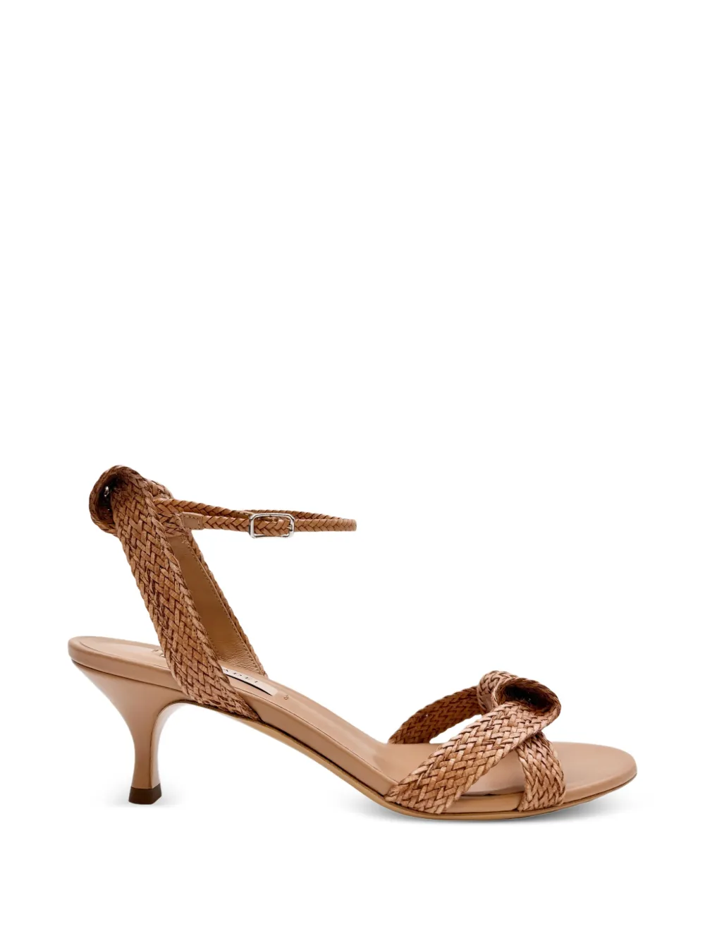 Casadei Julia Mariposa knotted woven sandals - Nude