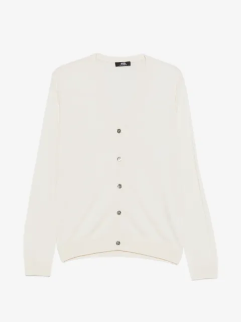 ALPHA STUDIO button V-neck cardigan