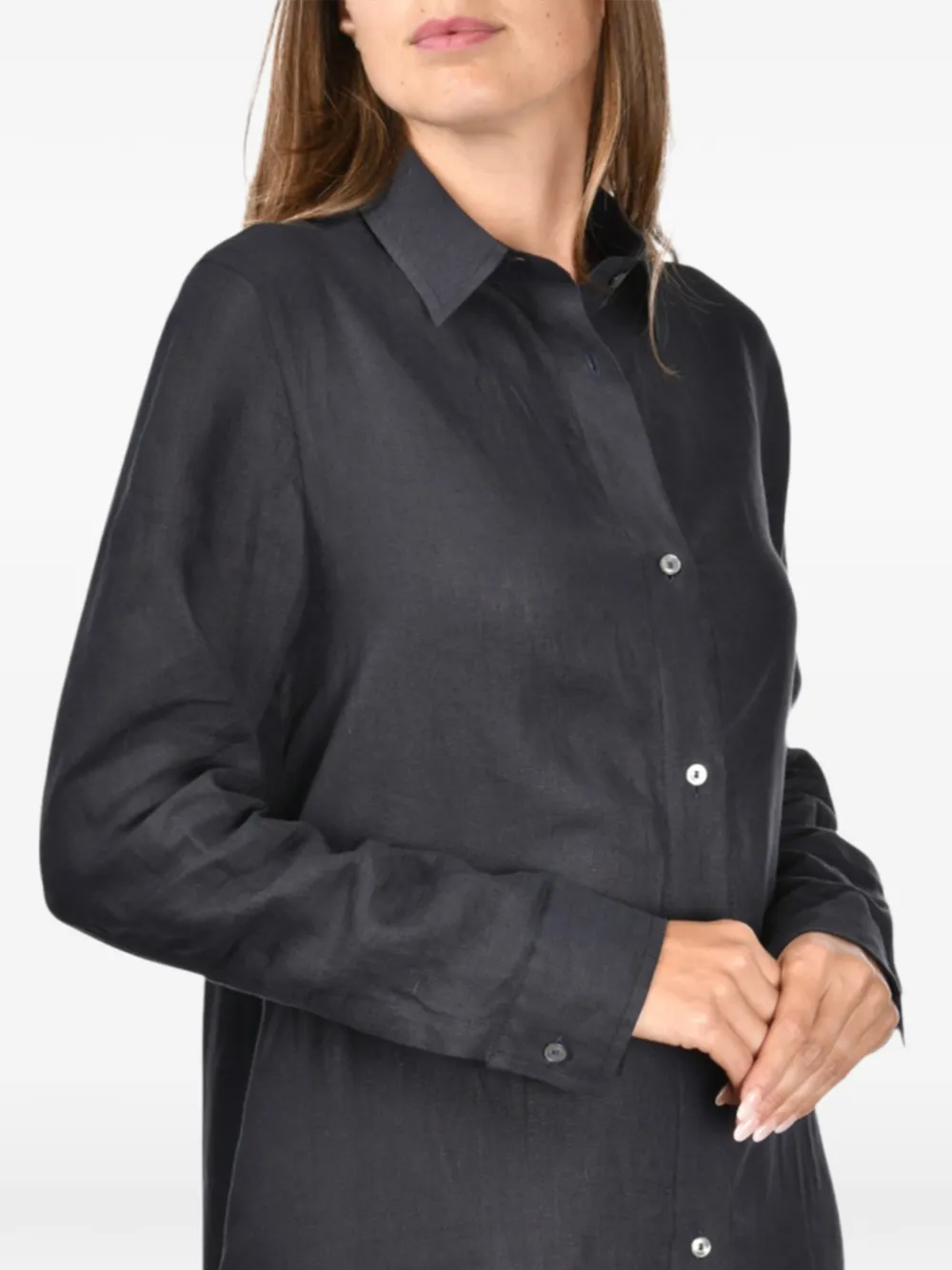 Gran Sasso long-sleeve shirt dress - Grigio