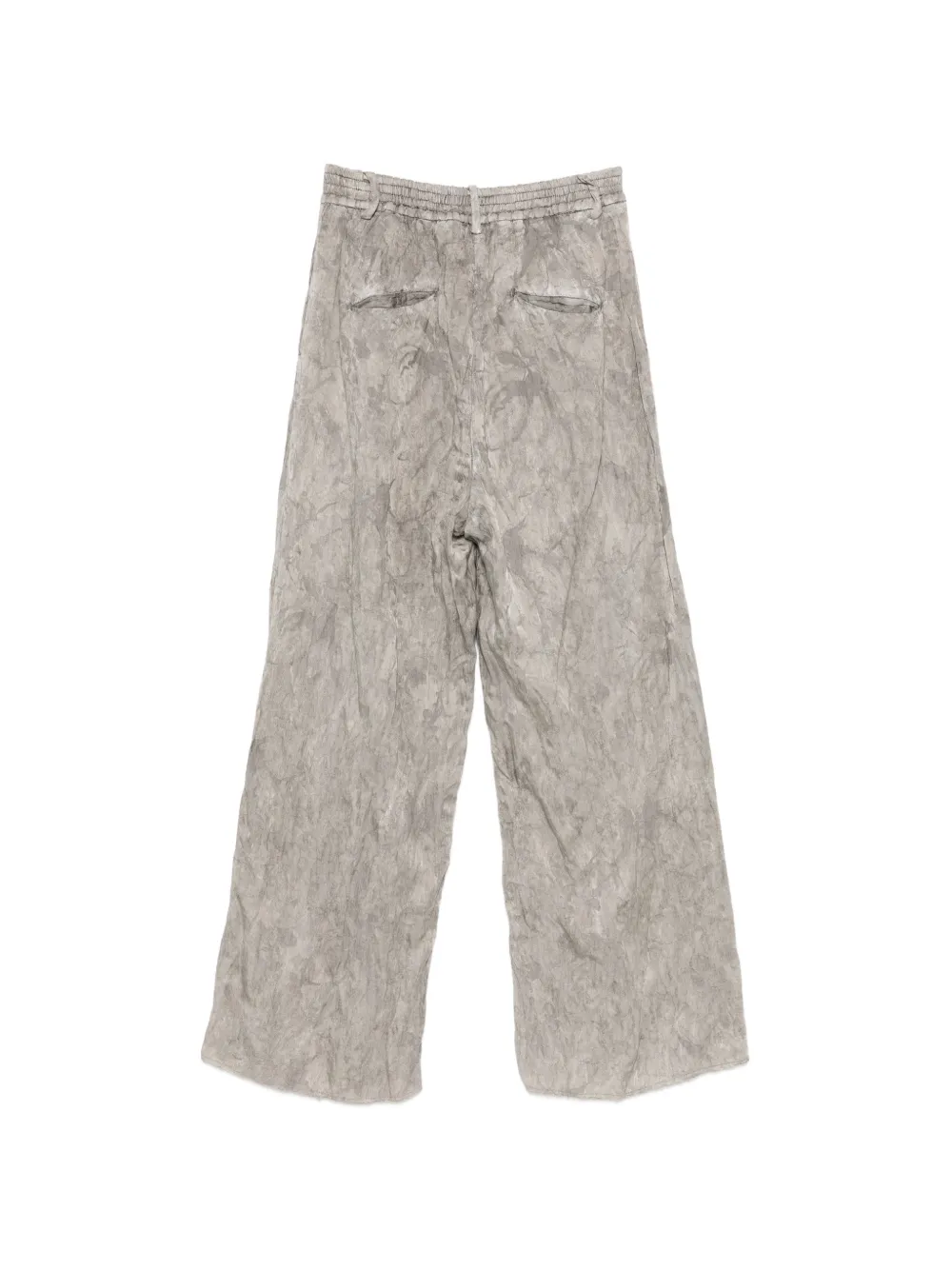 Masnada Broek met wijde pijpen en jacquard Grijs