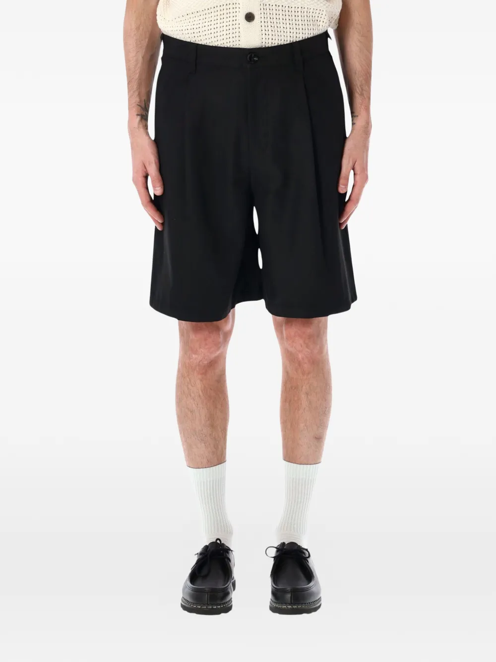 Obey Dean pleated shorts - Nero