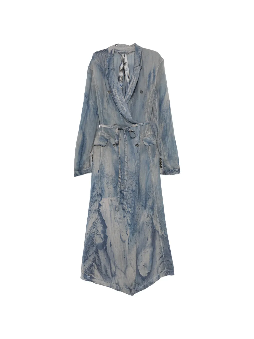 Masnada tied-waist coat - Blu