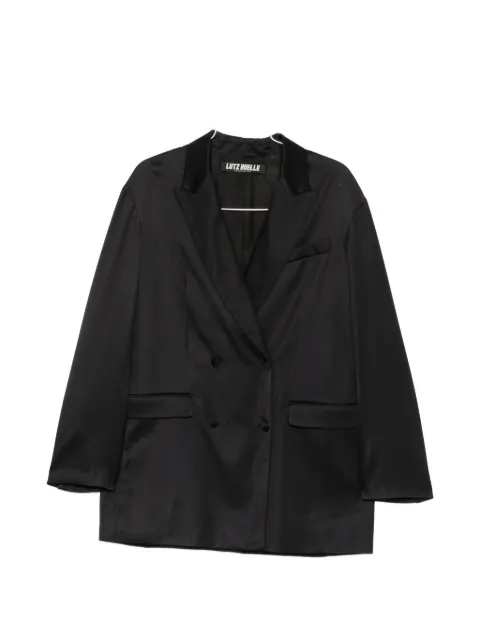 Lutz Huelle Hero double-breasted satin-finish blazer