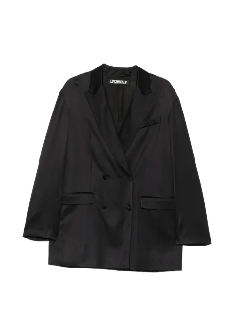 Lutz Huelle Hero double-breasted satin-finish blazer