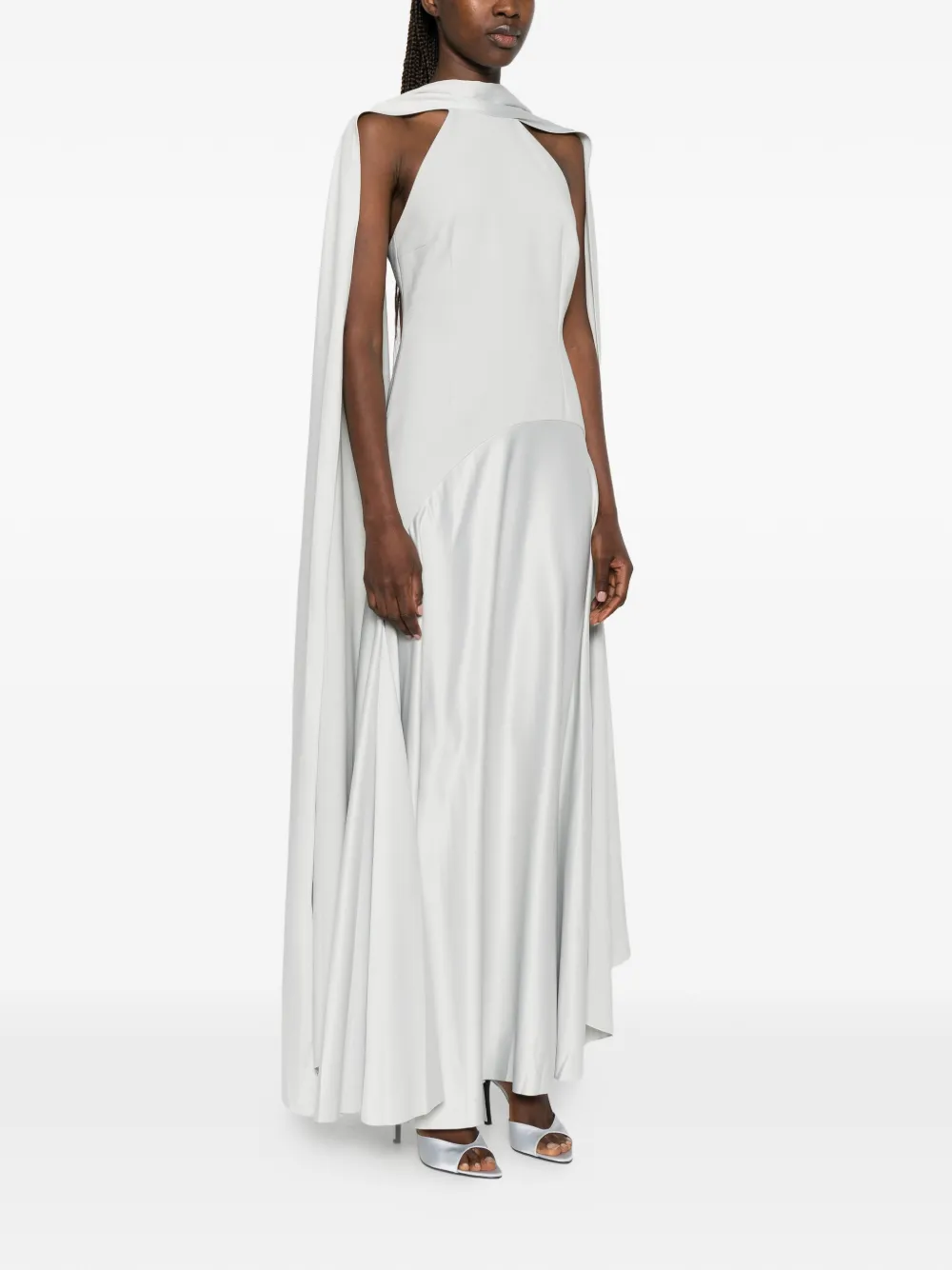 Solace London Cece maxi-jurk Grijs