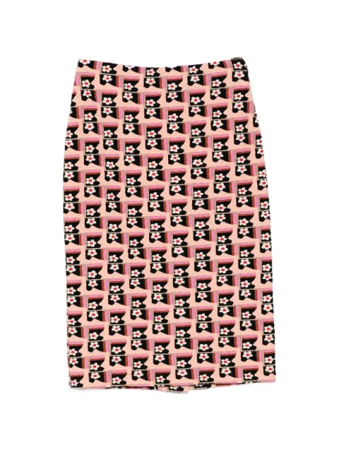 Prada Pre-Owned falda lápiz con motivo floral en jacquard