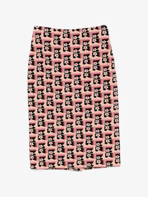 Prada Pre-Owned falda lápiz con motivo floral en jacquard