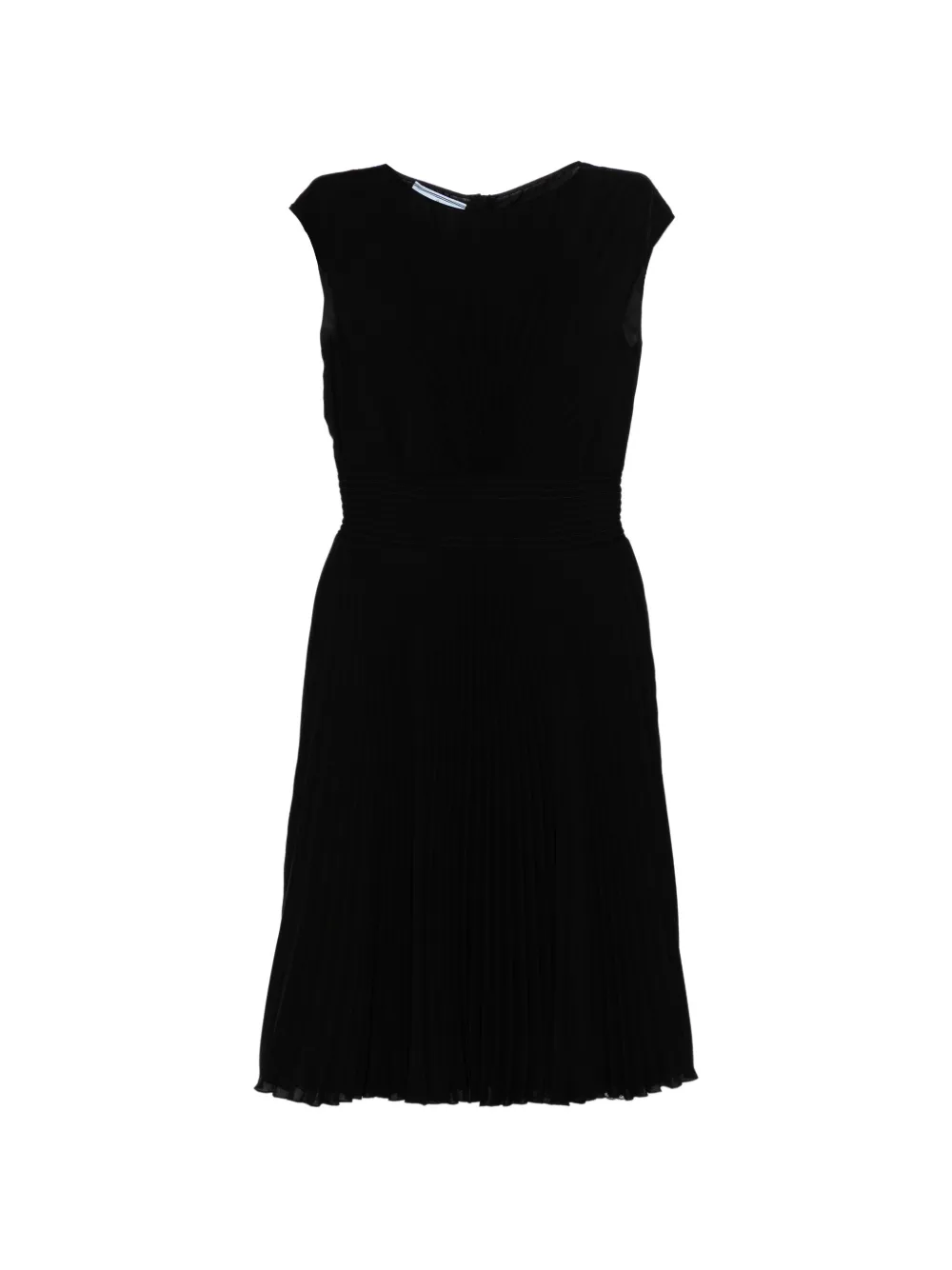 Prada Pre-Owned pleated sleeveless dress - Black