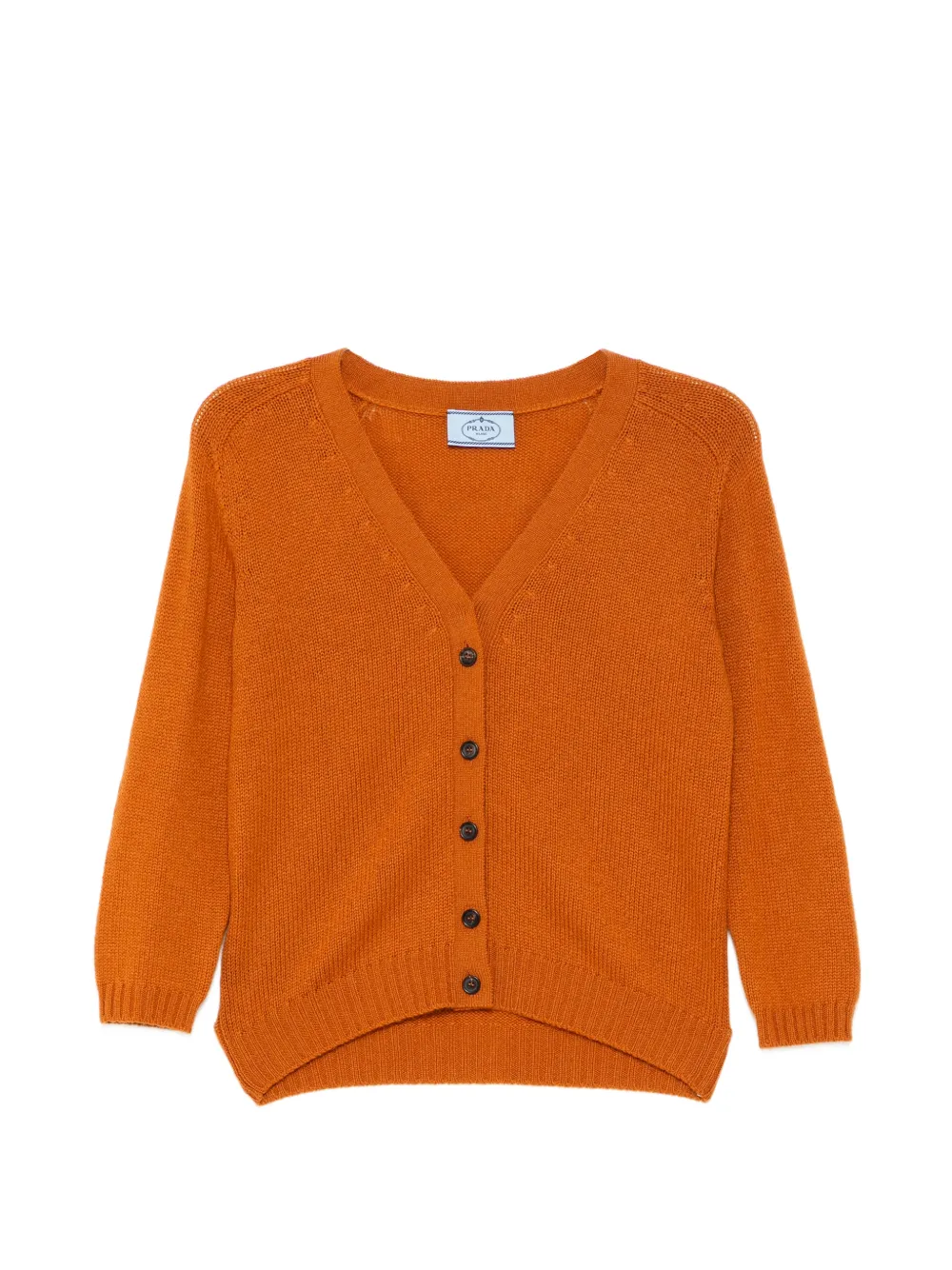 Prada Pre-Owned V-neck cashmere cardigan - Orange