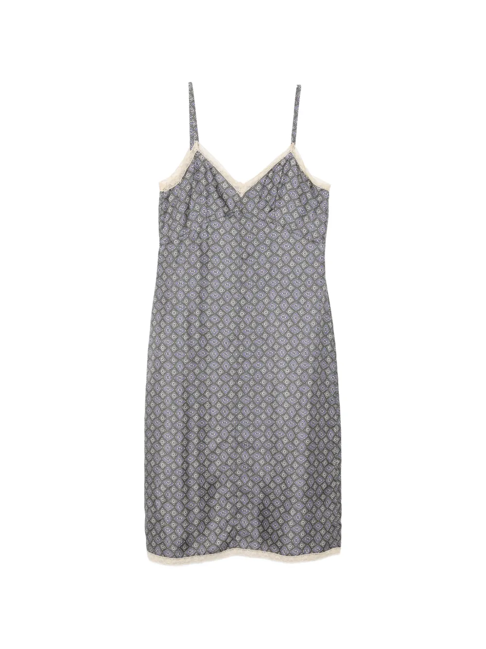 Prada Pre-Owned lace-trim slip dress - Grau