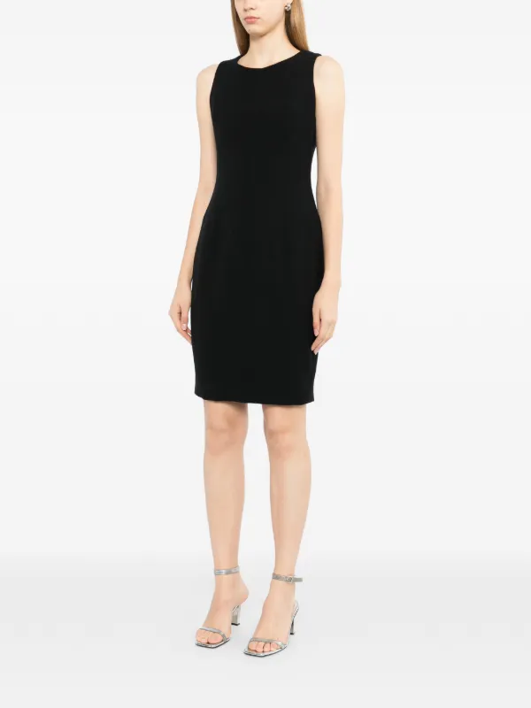 chanel black mini dress Chanel Black Mini Sleeveless Dress with Striped Logo Buttons Detail Si Sellier