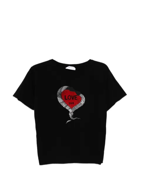 Saint Laurent Pre-Owned Love-print T-shirt