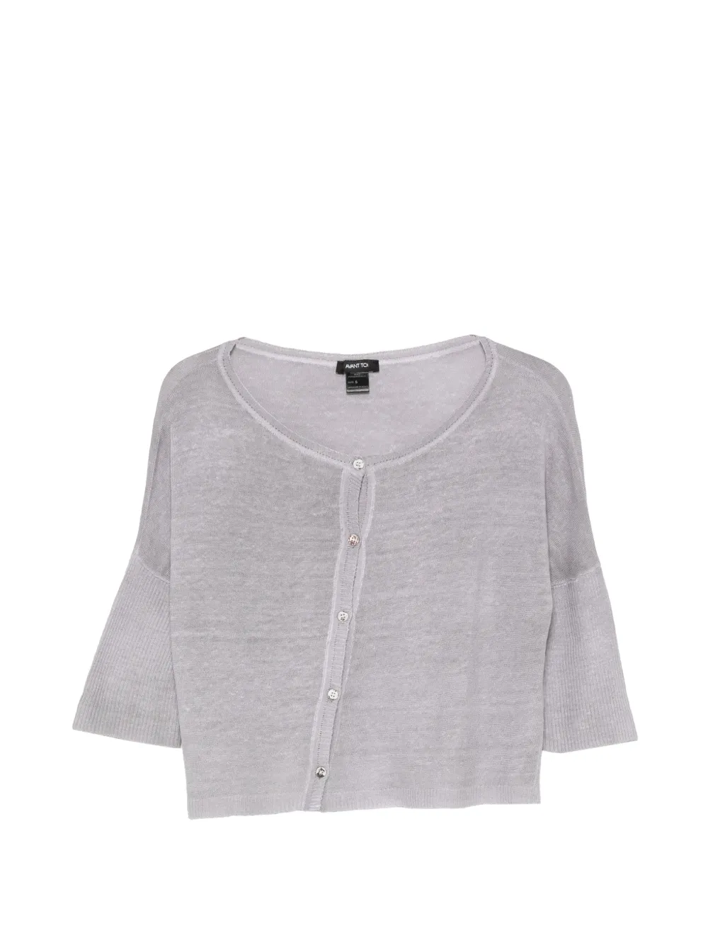 Avant Toi fine-knit button-up cardigan - Grigio