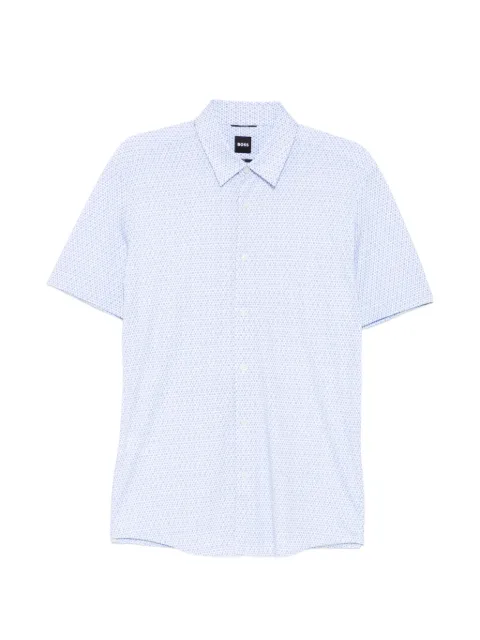 BOSS geometric-print short-sleeve shirt